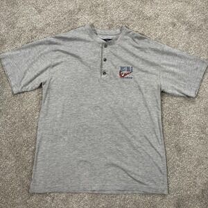 Big Dogs Mens Henley Shirt Gray "Just Do It Tomorrow" Parody Sz L Funny‎ Tee VTG